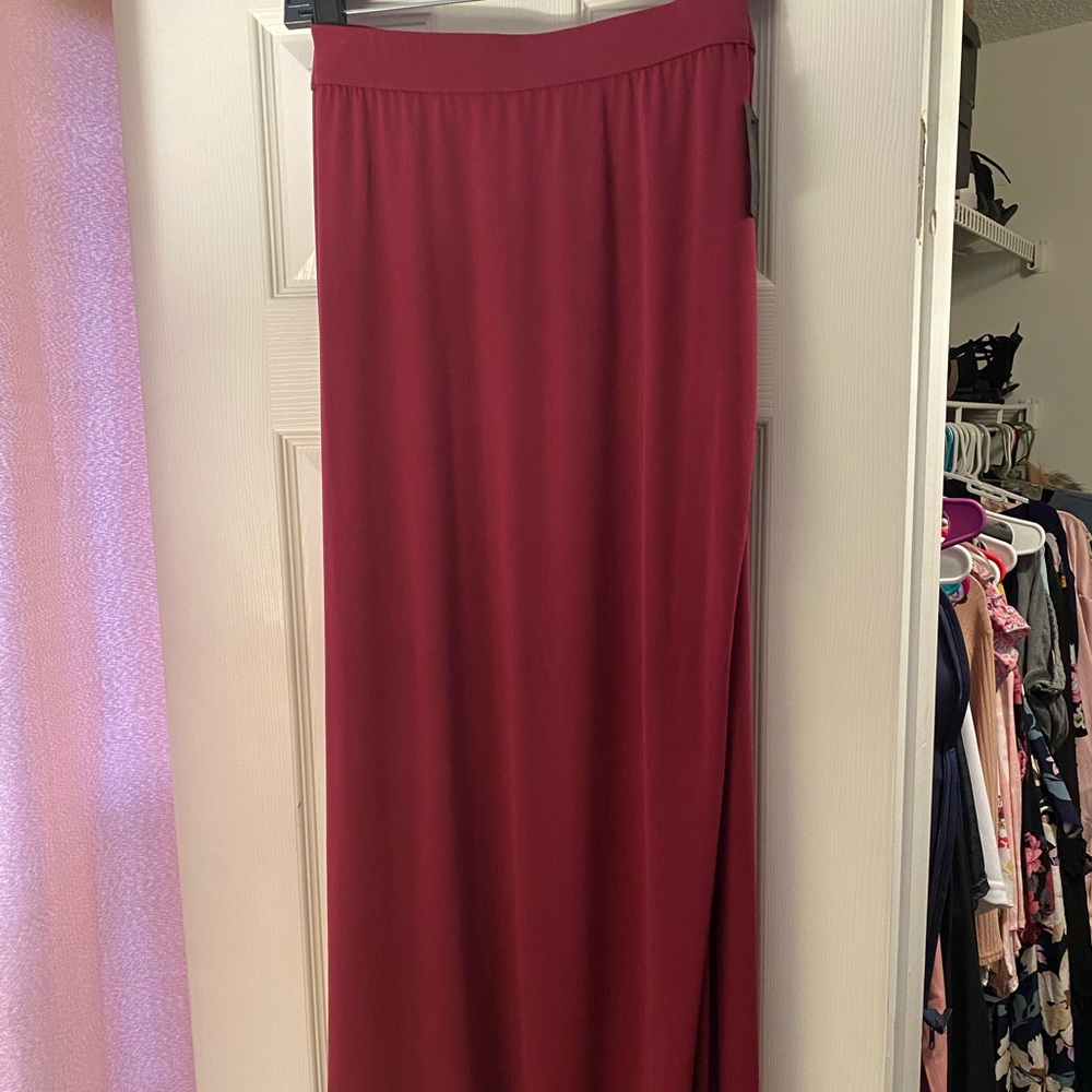 Lane Bryant Burgandy Maxi Dress
